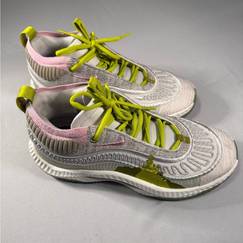 Nike Women’s Sneakers in Light Gray, Pink & Lime